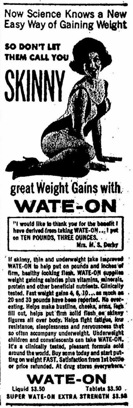 50+ Hilarious Vintage Ads Promoting Weight Gain For Women For Ridiculous Reasons Vintage Ads