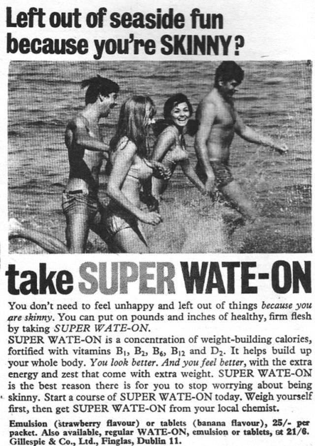 50+ Hilarious Vintage Ads Promoting Weight Gain For Women For Ridiculous Reasons Vintage Ads