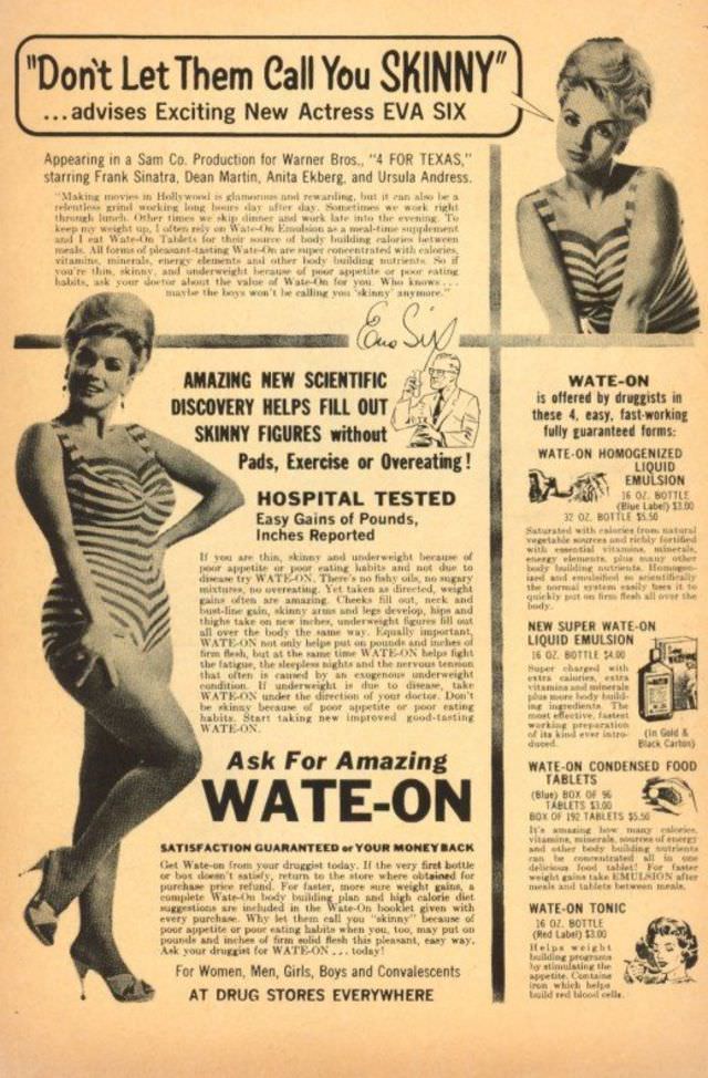 50+ Hilarious Vintage Ads Promoting Weight Gain For Women For Ridiculous Reasons Vintage Ads