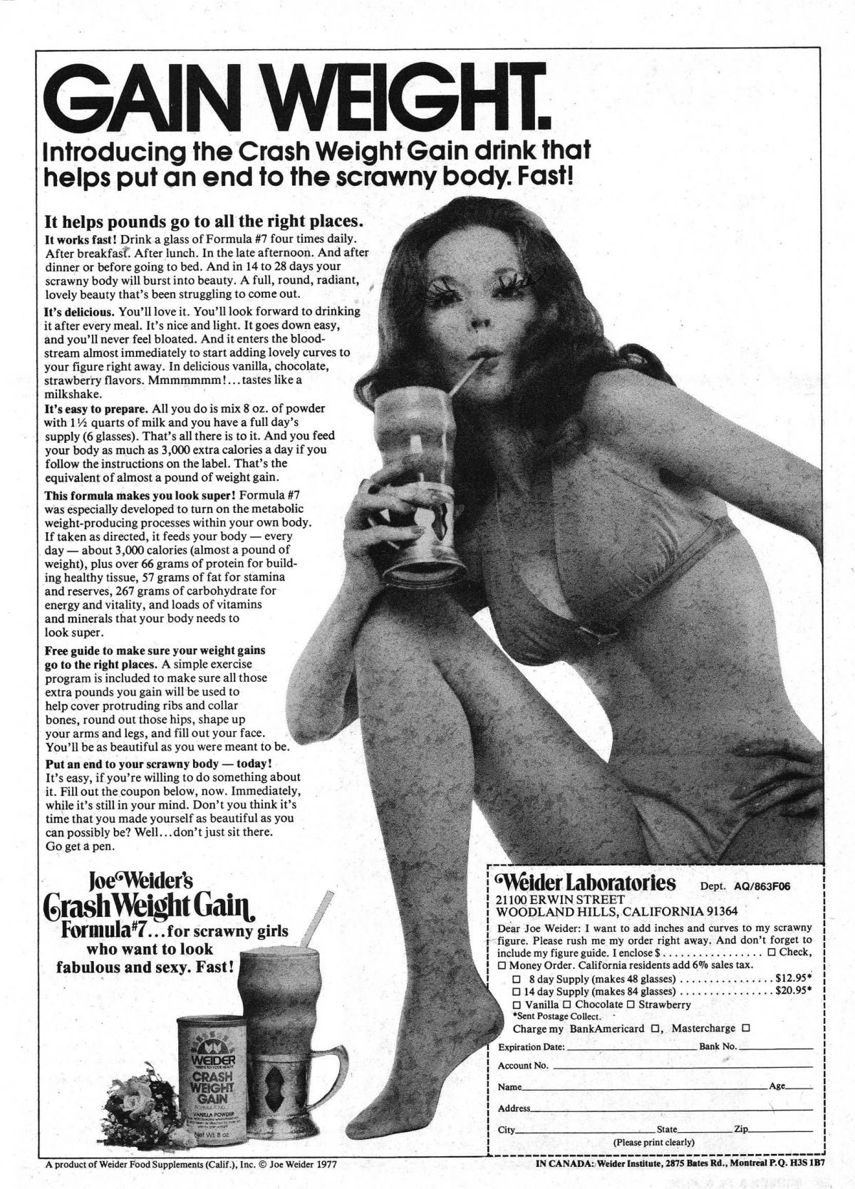 50+ Hilarious Vintage Ads Promoting Weight Gain For Women For Ridiculous Reasons Vintage Ads