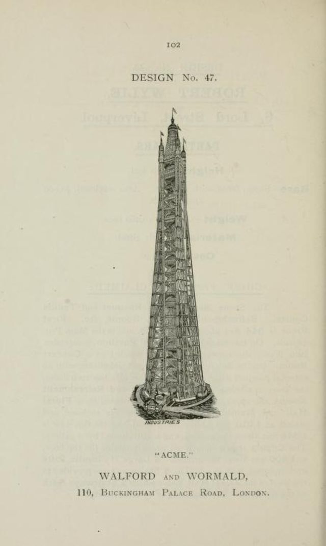 50+ Competitive Designs Submitted For The Construction Of Great Tower For London In 1890 Inventions