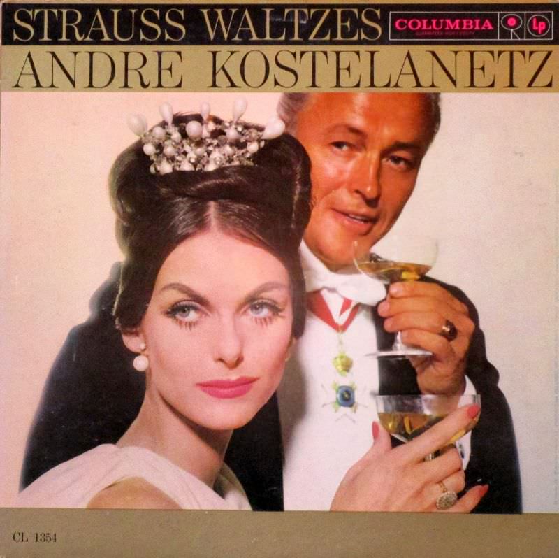 #55 Strauss Waltzes, Andre Kostelanetz & His Orchestra, Model Anne St. Marie, 1959