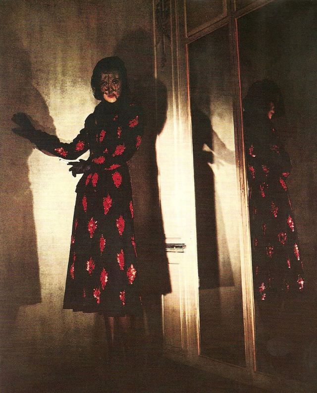 #6 Betty Bond in negligee by Fischer in her bedroom at her home, Frenchtown, New Jersey, April 1942