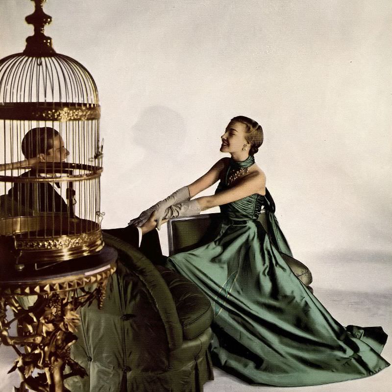 #56 Evelyn Tripp in Hattie Carnegie, March 1949