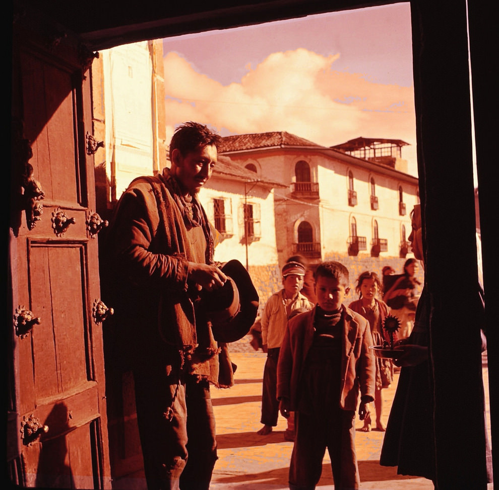 #6 Man in the door of church, Cuzco, Peru, 1960