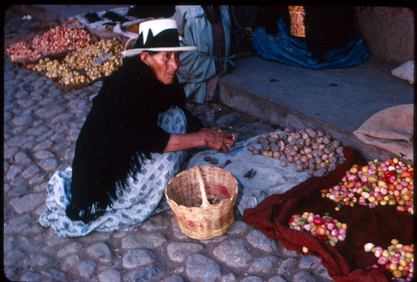 #24 Wman at street market in Yerupaja, Peru, 1966