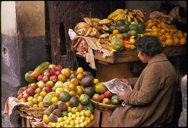 #25 Fruit market in Lima, 1960s
