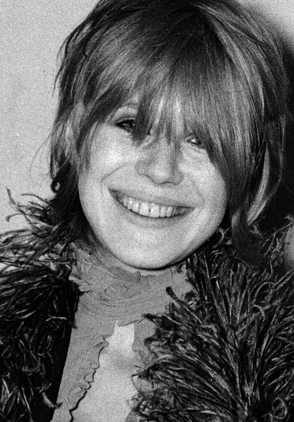 #34 Close-up of Marianne Faithfull at the premiere of “Hair”, December 1968.