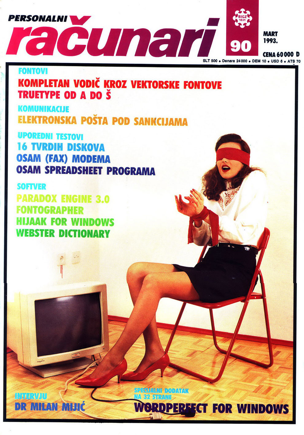 Sensual Vintage Yugoslavian Computer Magazine Covers Girls Of The 1980s-90s Vintage Ads