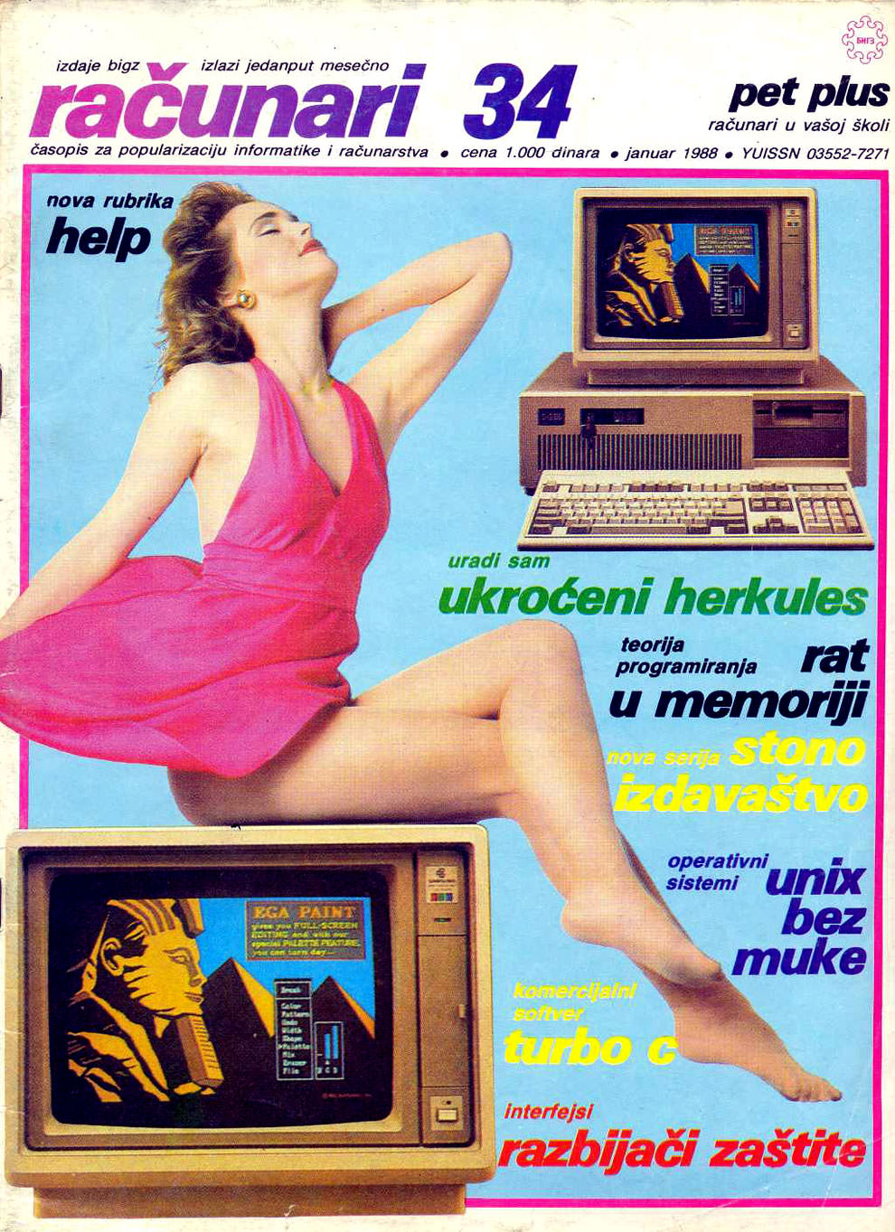 Sensual Vintage Yugoslavian Computer Magazine Covers Girls Of The 1980s-90s Vintage Ads