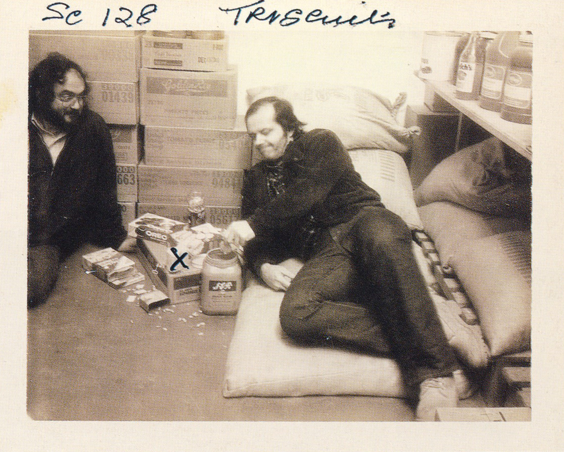 #28 Stanley Kubrick and Jack Nicholson during continuity Polaroid.