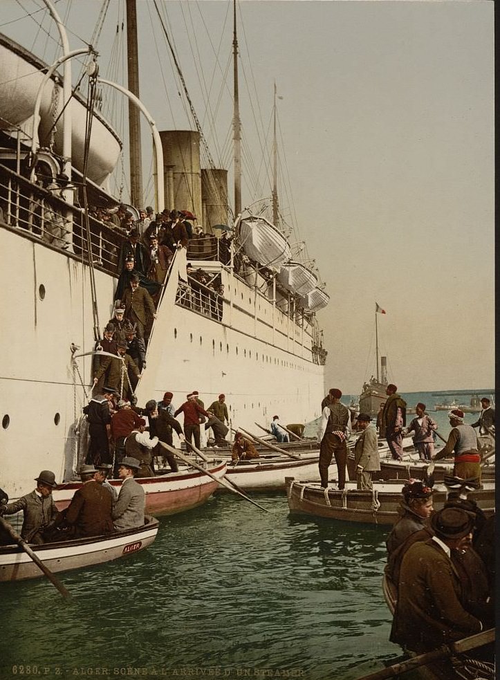 #57 Disembarking from a ship, Algiers, Algeria