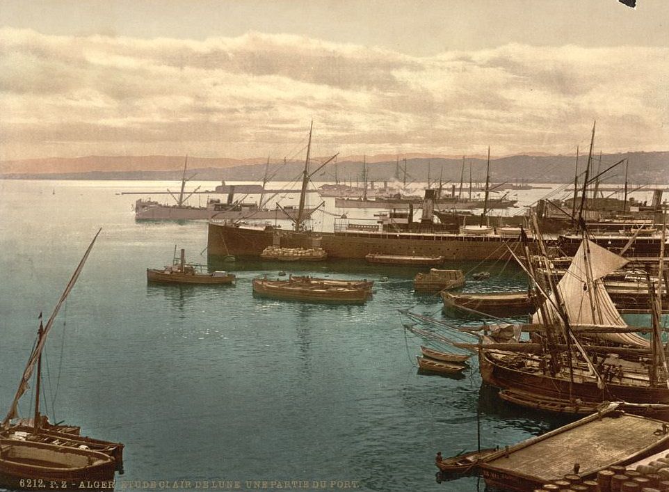 #9 Harbor by moonlight, I, Algiers, Algeria