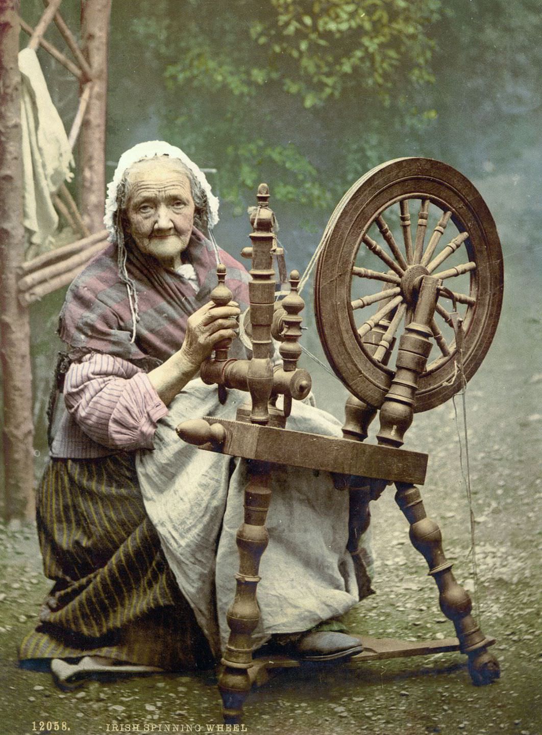 #13 Spinner and spinning wheel, County Galway.
