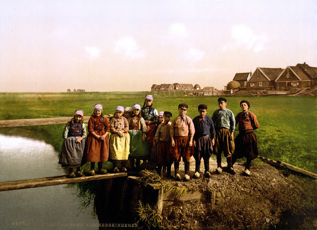 #42 Fisher children, Marken Island, North Holland, the Netherlands