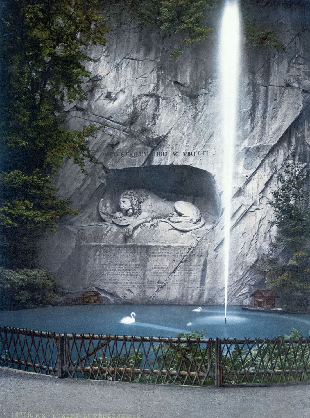 #25 The Lion Monument in Lucerne, carved in 1820-21 to commemorate Swiss Guards killed in 1792 during the French Revolution.