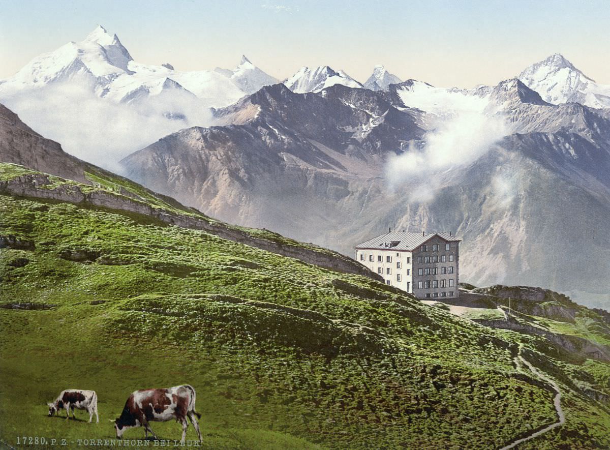 #26 The village of Leukerbad and the Torrenthorn, Valais.
