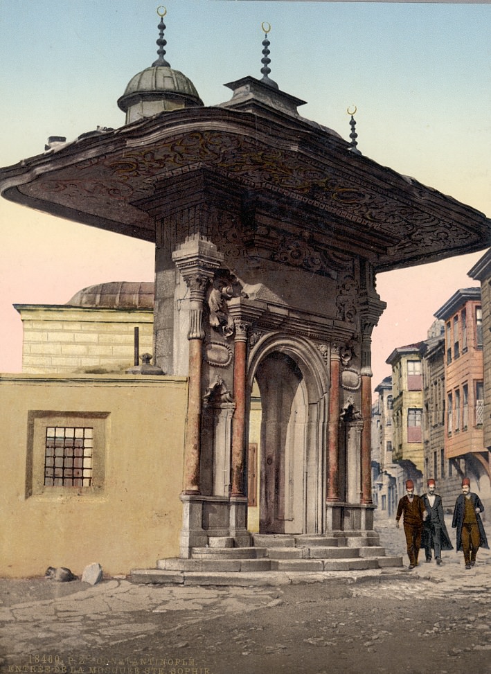 #31 A street at Stamboul with fountain, Constantinople, Turkey