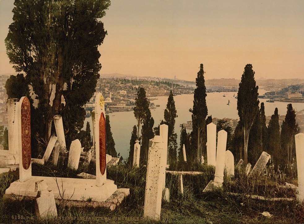 #35 A part of the Eyoub (i.e., Uyüp) cemetery, I, Constantinople, Turkey