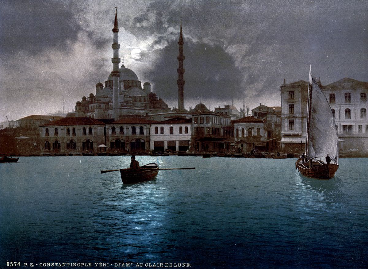 #44 The Yeni Cami by moonlight.
