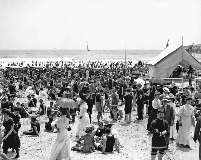 #48 The bathing hour, Atlantic City, New Jersey, ca. 1900s