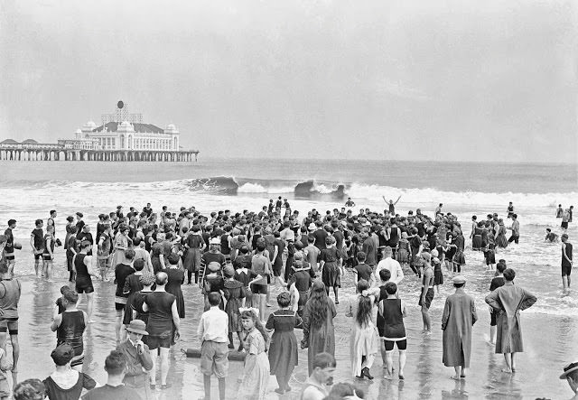 #50 Bathers in the surf, Atlantic City, New Jersey, ca.1900s