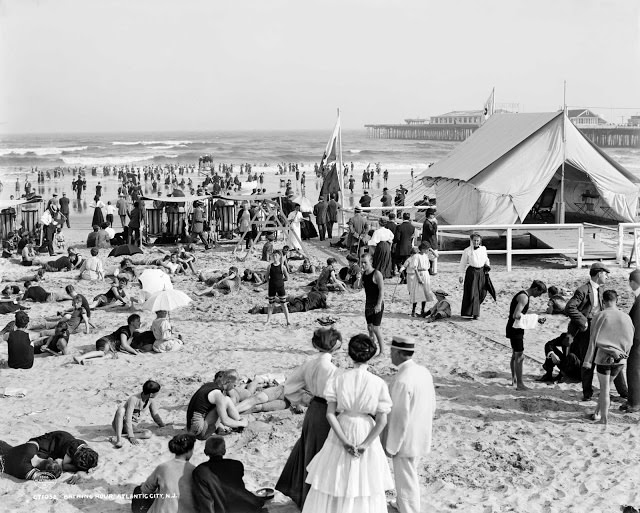 #52 Bathing hour, Atlantic City, New Jersey, 1908