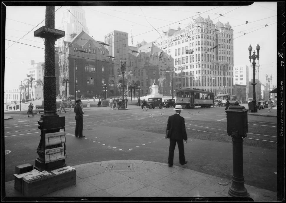 #13 Intersection West Temple Street and North Broadway, Los Angeles, CA, 1932