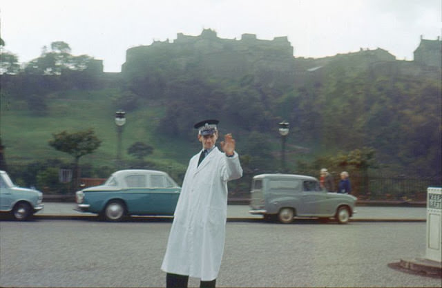 #39 Traffic policeman, junction of Frederick St. and Princes St., Edinburgh, 1963