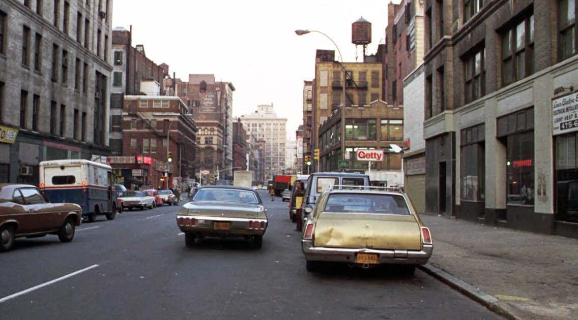 #51 Lafayette Street at Bleecker, facing North, 1976. Screencap from Marathon Man