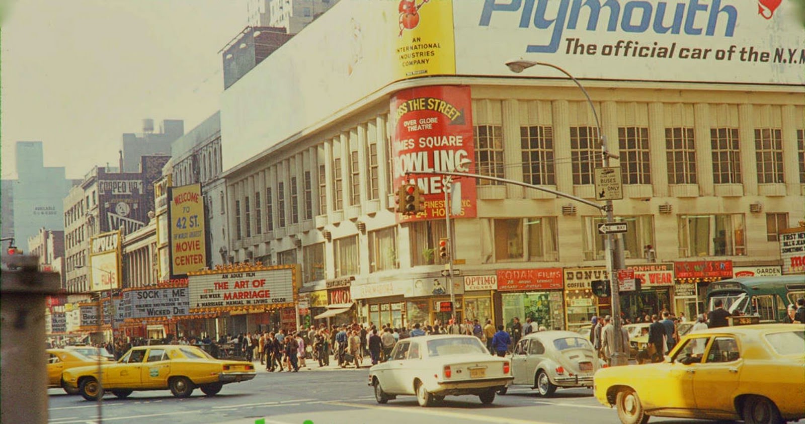 #47 42nd Street at Seventh Avenue, facing Northwest, 1970
