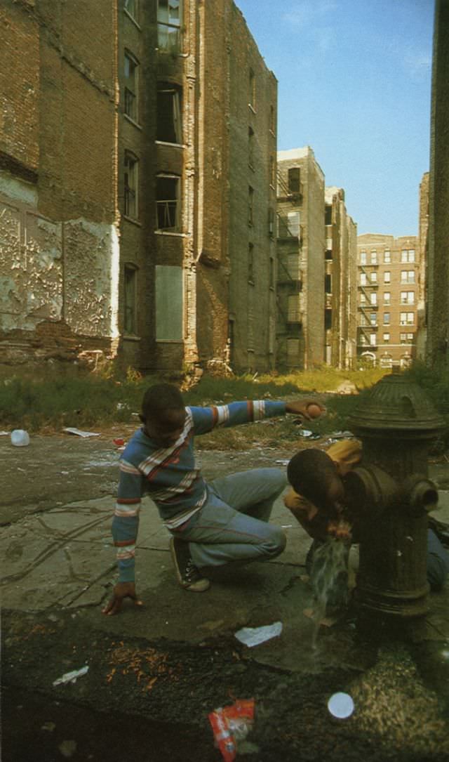 #75 Harlem from the ground, photographed by Bernard Herrmann, 1977