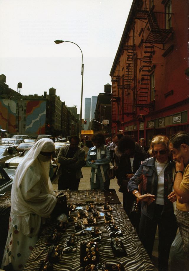 #77 NW Corner Houston and West Broadway, photographed by Bernard Herrmann, 1977