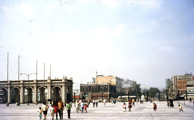 #27 Mexico City. Plaza fronting the Church of Our Lady of Guadalupe