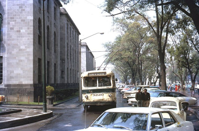 #28 Mexico City. Trolleybus No. 3220 near the University