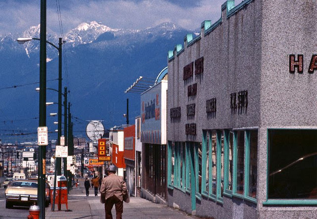 #23 Main St looking north, Vancouver, April 1978