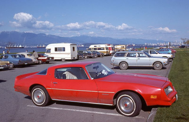 #61 Firebird at Spanish Banks, Vancouver, 1977