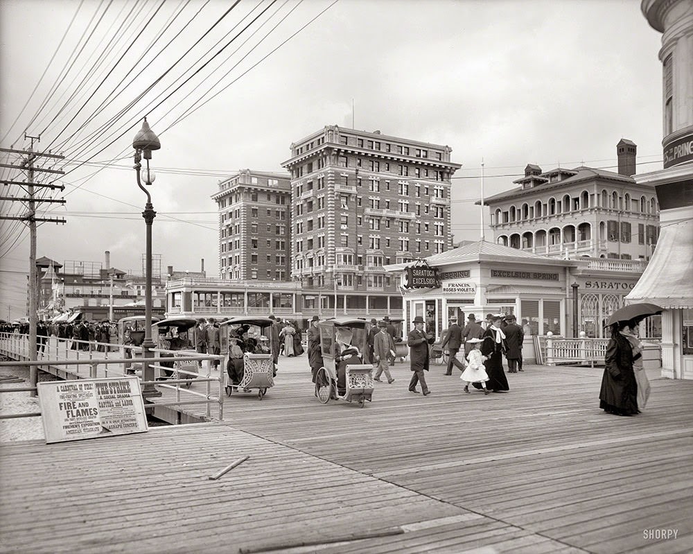 #4 Atlantic City circa 1905. Hotel Chalfonte and Boardwalk.