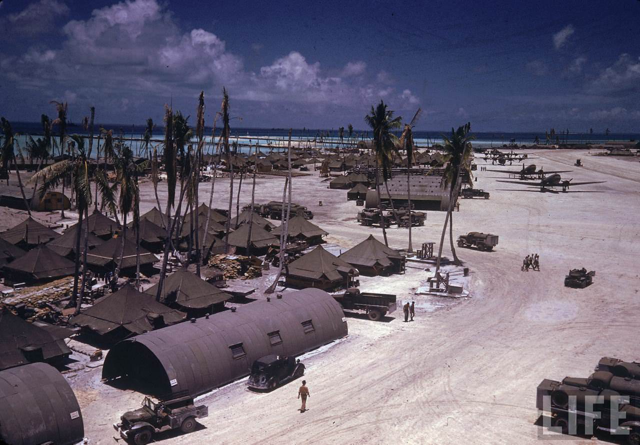 #20 Airstrip on Tarawa during WWII.