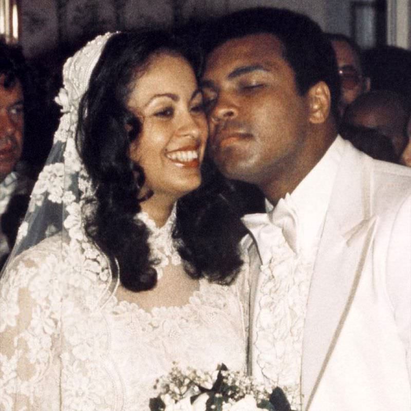#25 Muhammad Ali and Veronica Porsche on their wedding day in Los Angeles in the summer of 1977