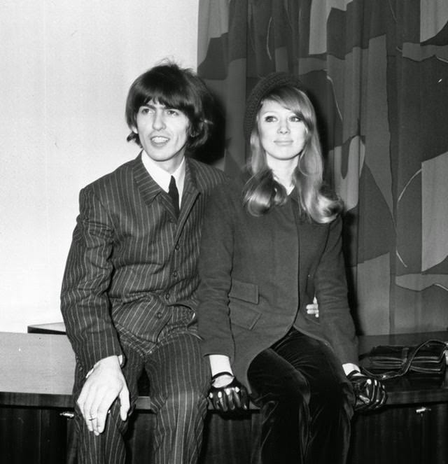 #56 George Harrison and Patti Boyd, 1966.