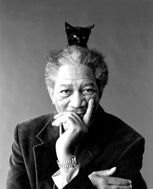 #68 Morgan Freeman and his cat