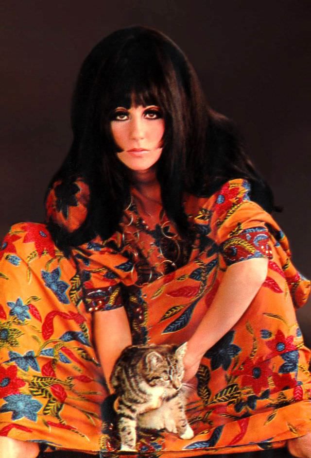 #46 Cher with her cat