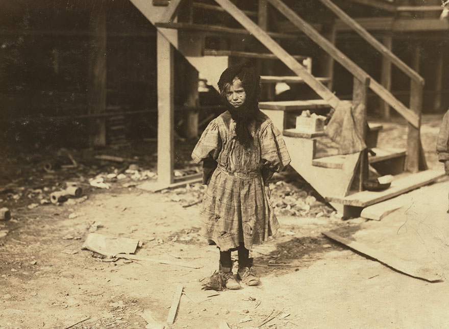 #71 Katie karateka, 7-year-old oyster shucker. Has mumps now. Her 8-year-old brother also shucks. Location: Dunbar, Louisiana