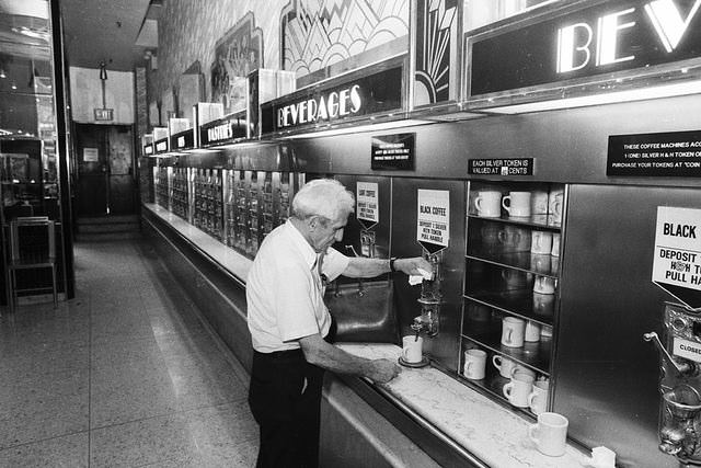 #4 Coffee at one of the last Horn & Hardart Automats