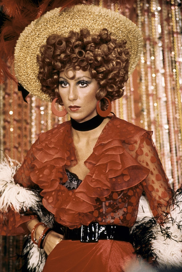#17 Cher as Sadie Thompson on the television variety show ‘The Sonny and Cher Comedy Hour.’ Photo by Bettmann, 1973