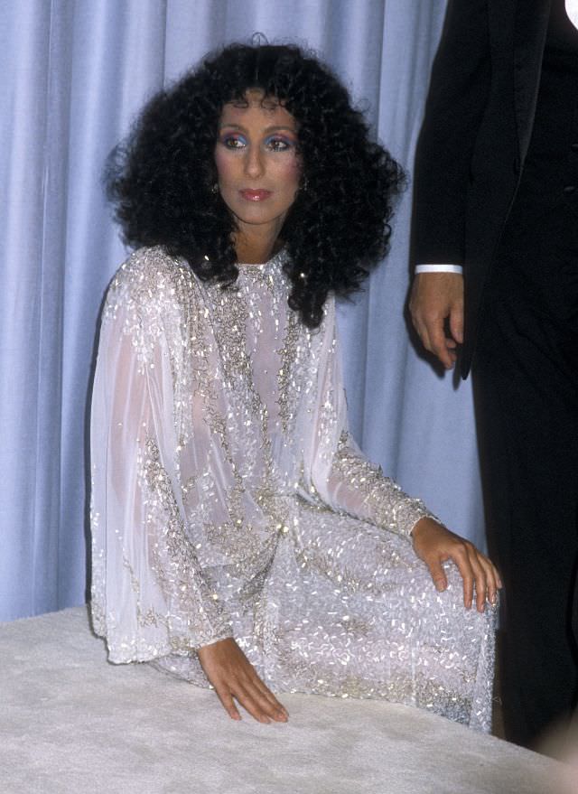 #25 Cher attends the 55th Annual Academy Awards at Dorothy Chandler Pavilion, Los Angeles Music Center in Los Angeles, California. Photo by Ron Galella, 1983