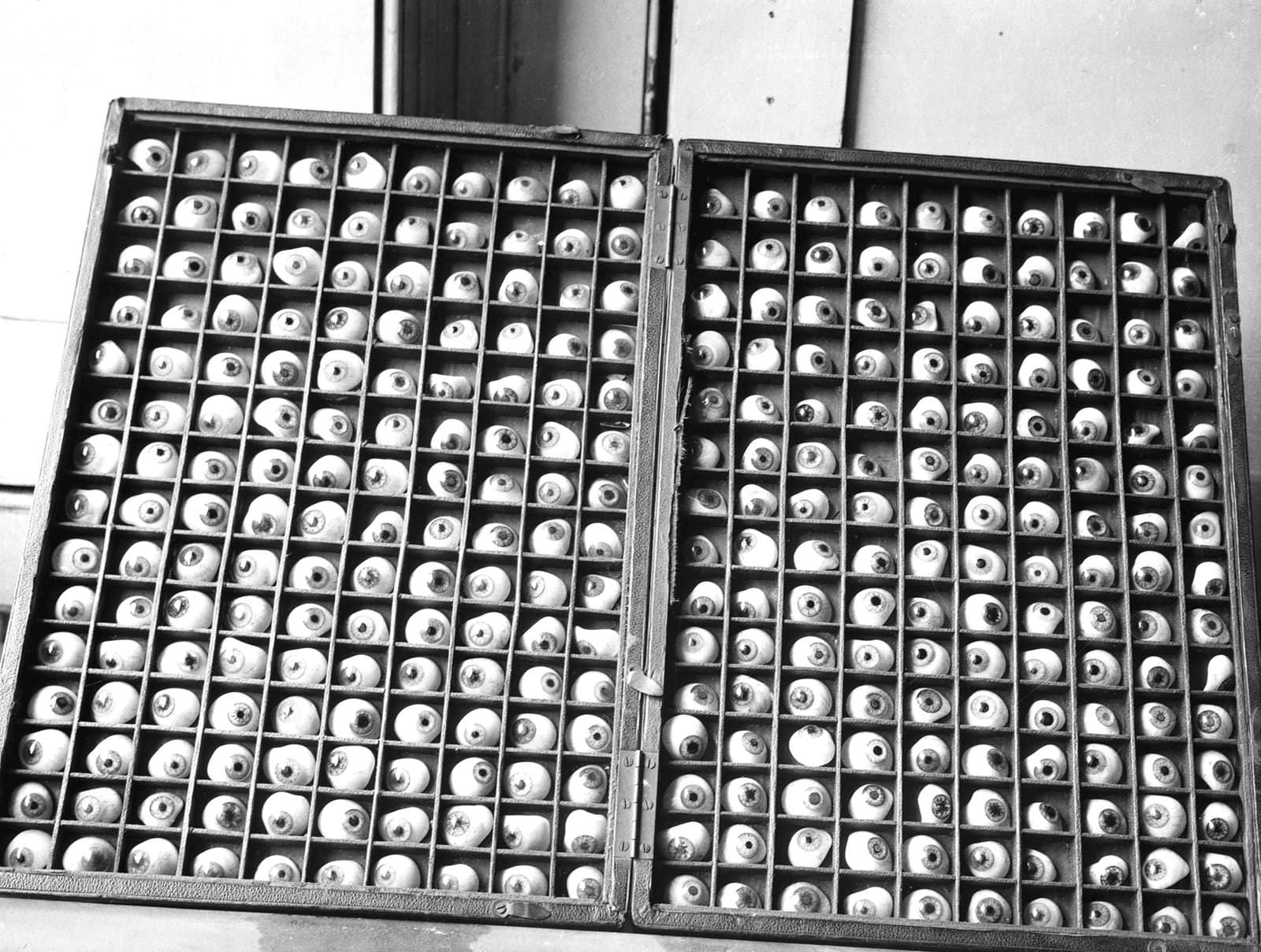 A salesman’s collection of glass eyes, circa 1900