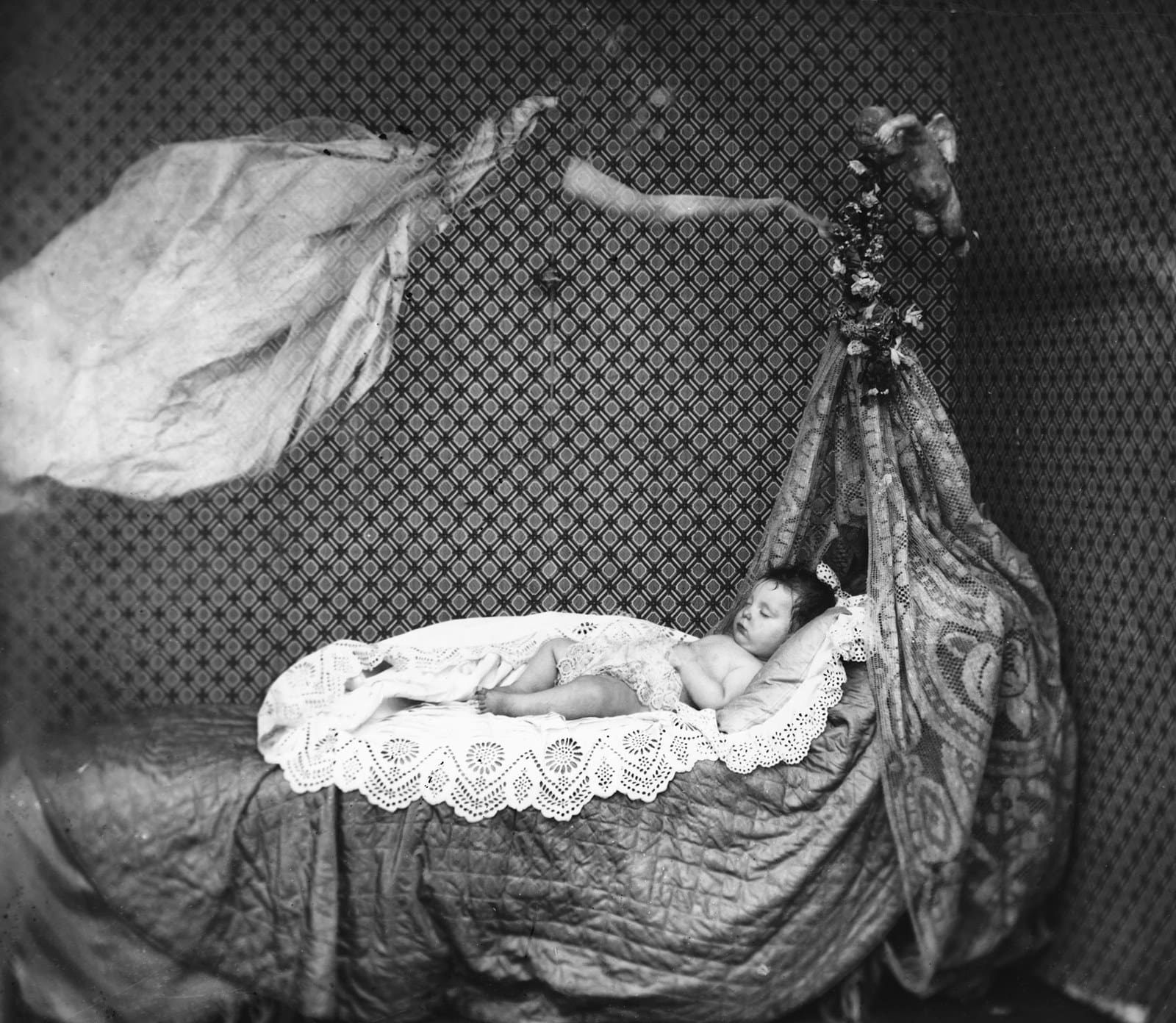 And this picture of an unannounced visitor to a child’s slumber in 1860