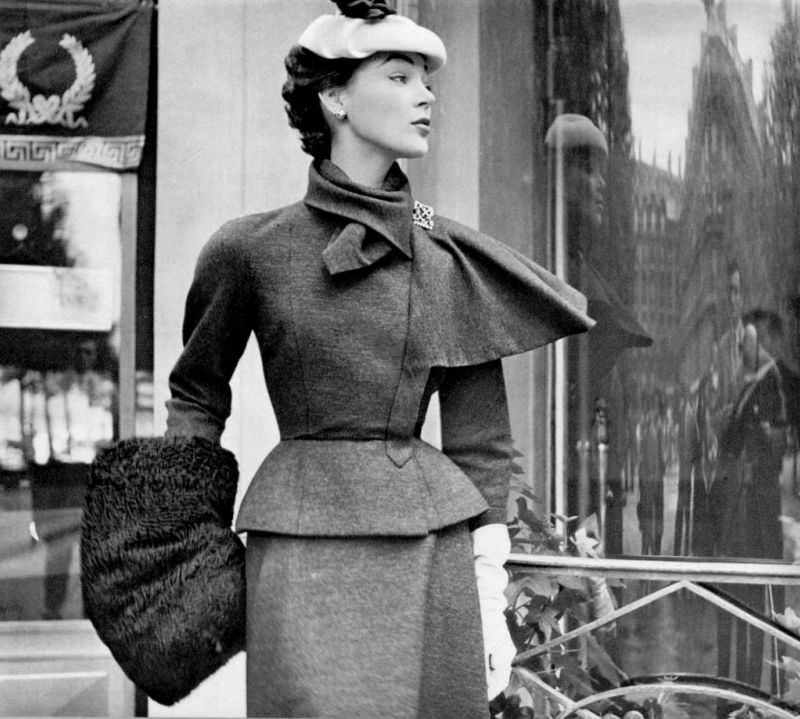 #6 Ivy Nicholson in suit by Lanvin-Castillo,1951